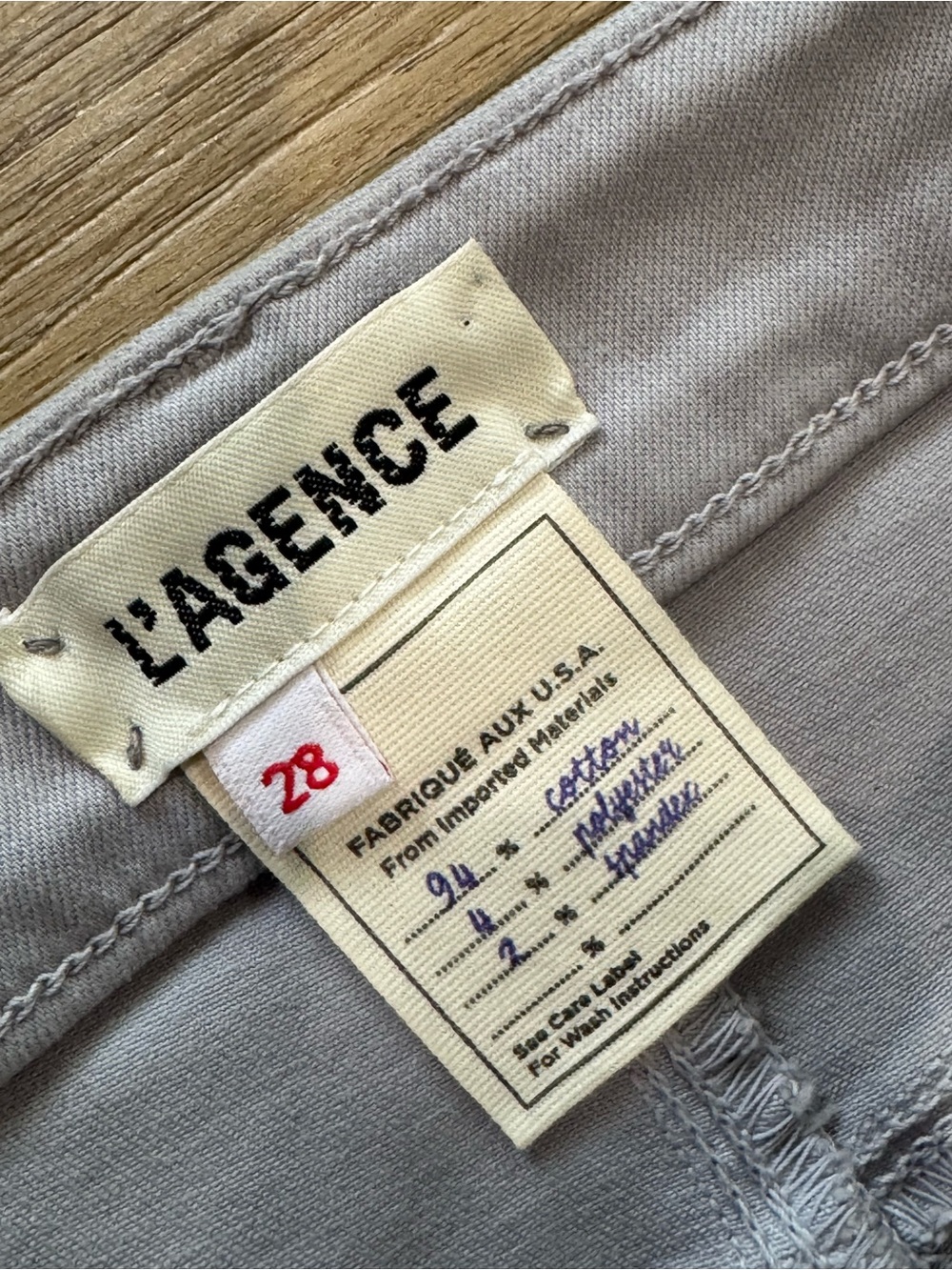 L’AGENCE Silver Foil Metallic Coated Skinny Jeans Size 28 - Picture 4 of 6